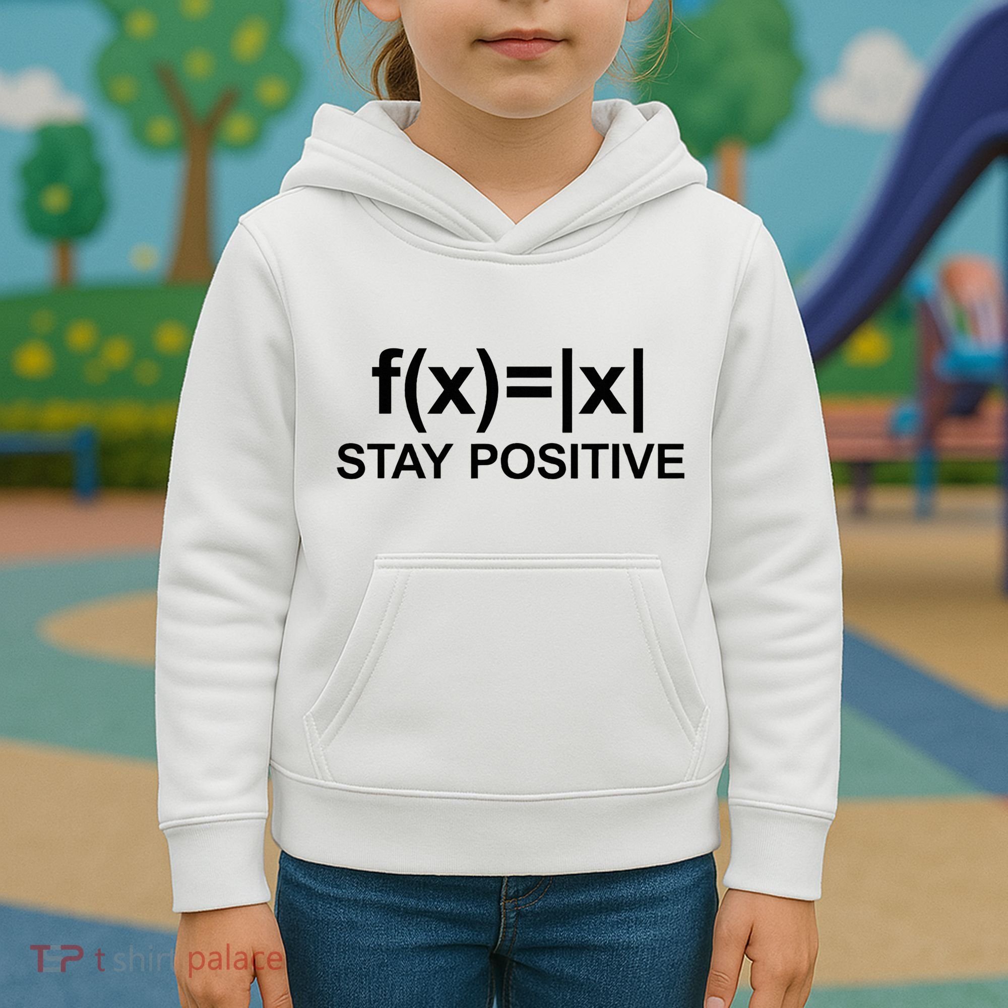 Stay Positive Math Avoid Negativity Math Kids Hoodie
