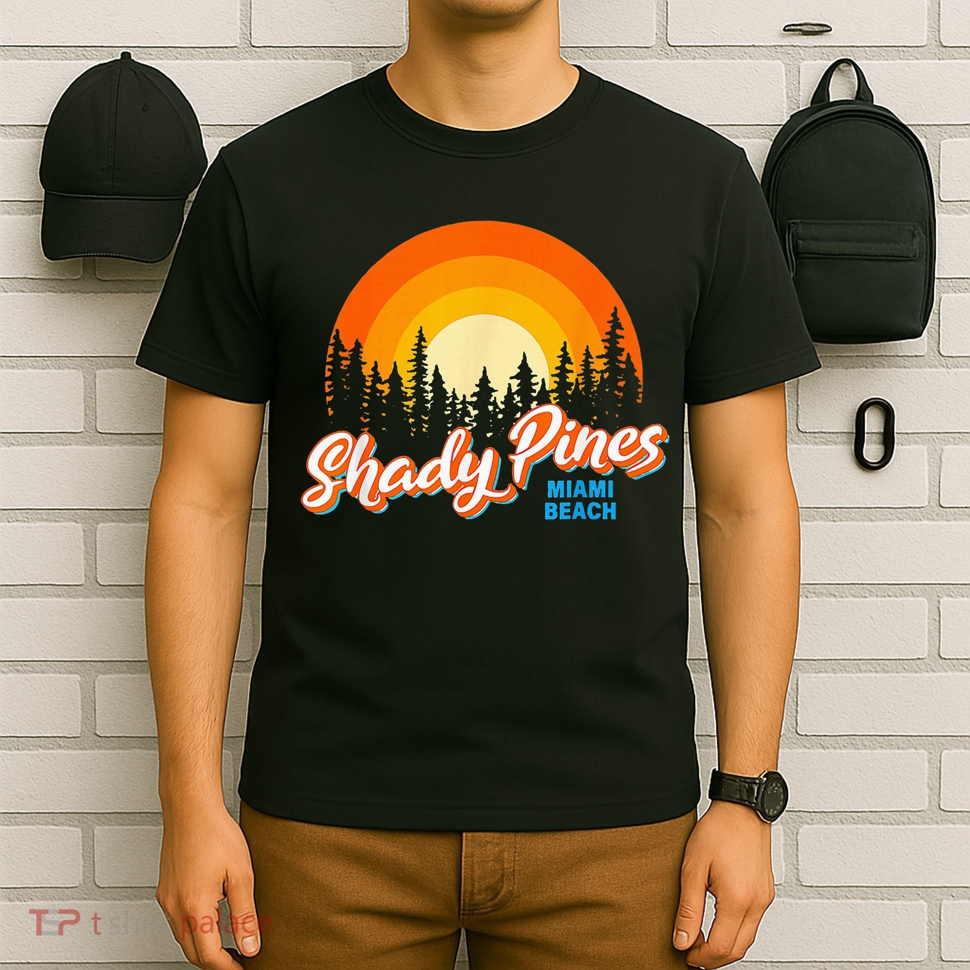 Shady Pines Miami Beach Florida Beach Summer Vacation T-Shirt