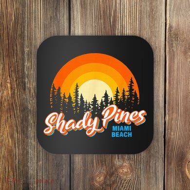Shady Pines Miami Beach Florida Beach Summer Vacation Coaster