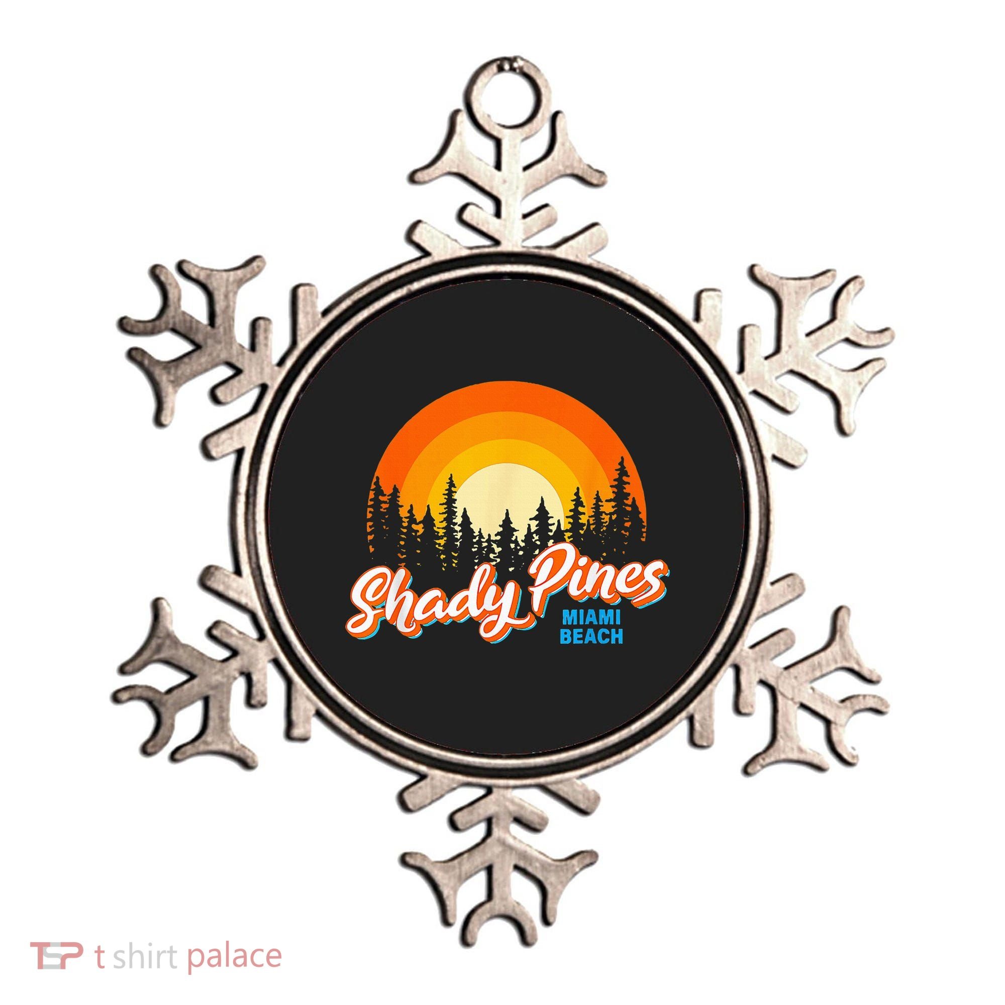Shady Pines Miami Beach Florida Beach Summer Vacation Ornament