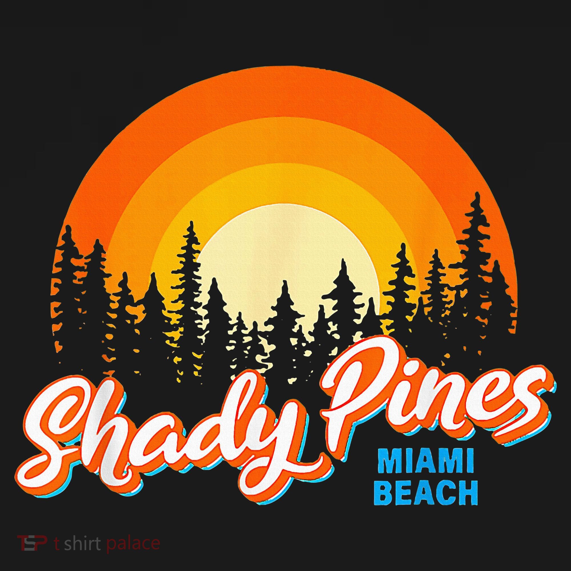 Shady Pines Miami Beach Florida Beach Summer Vacation Ornament