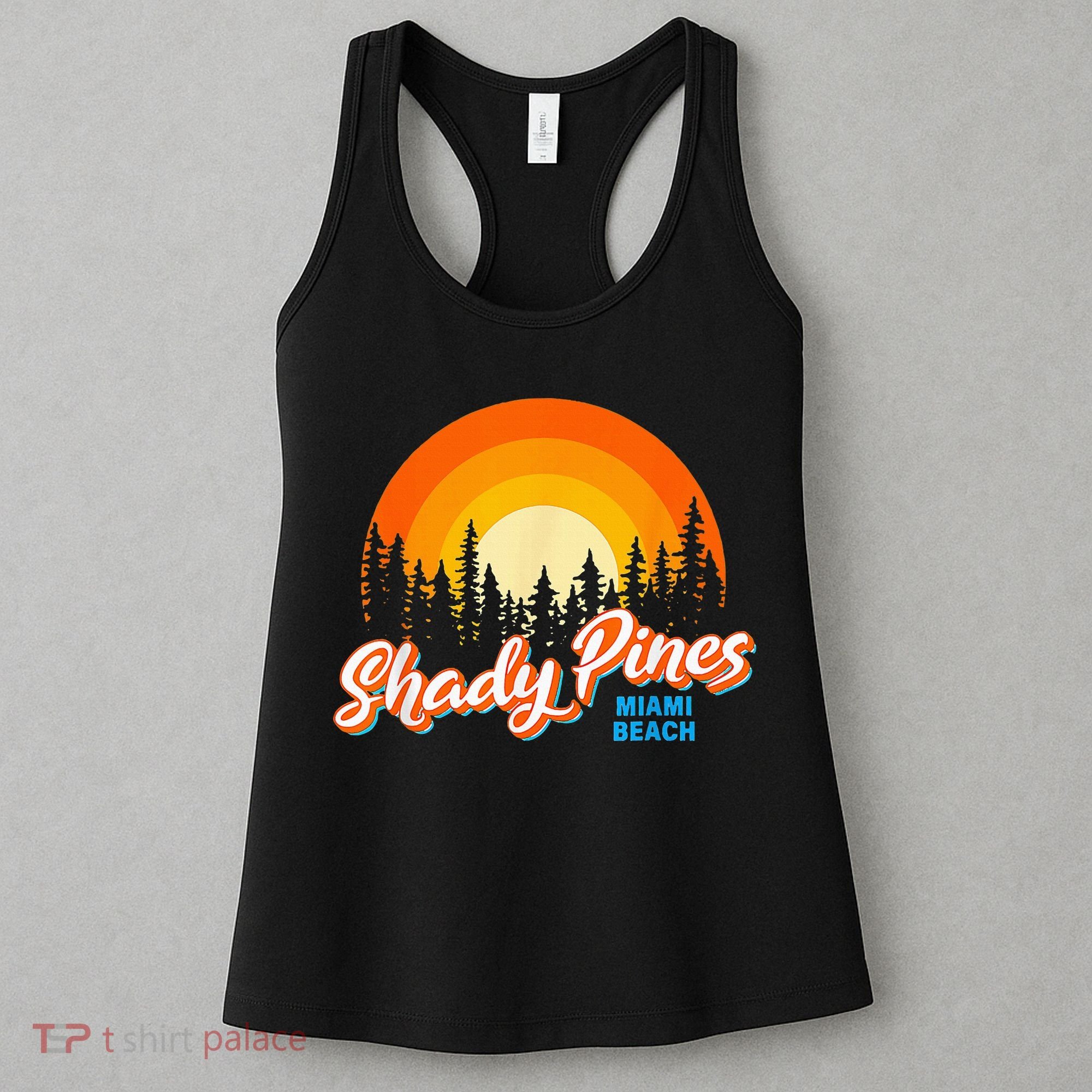 Shady Pines Miami Beach Florida Beach Summer Vacation Women's Tank Top