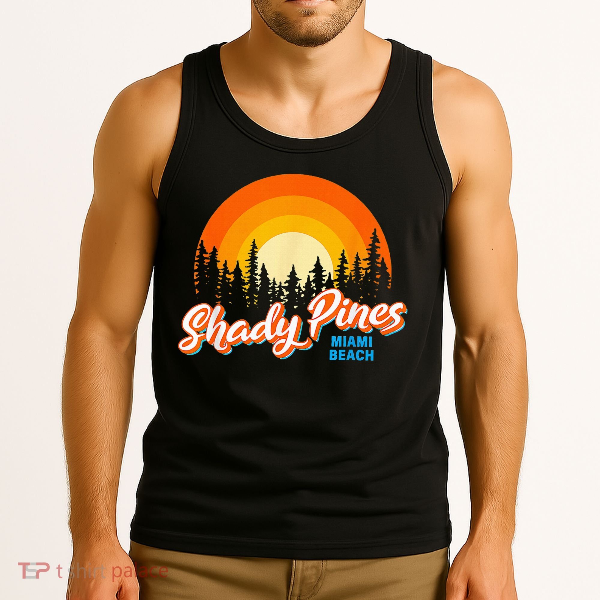 Shady Pines Miami Beach Florida Beach Summer Vacation Tank Top