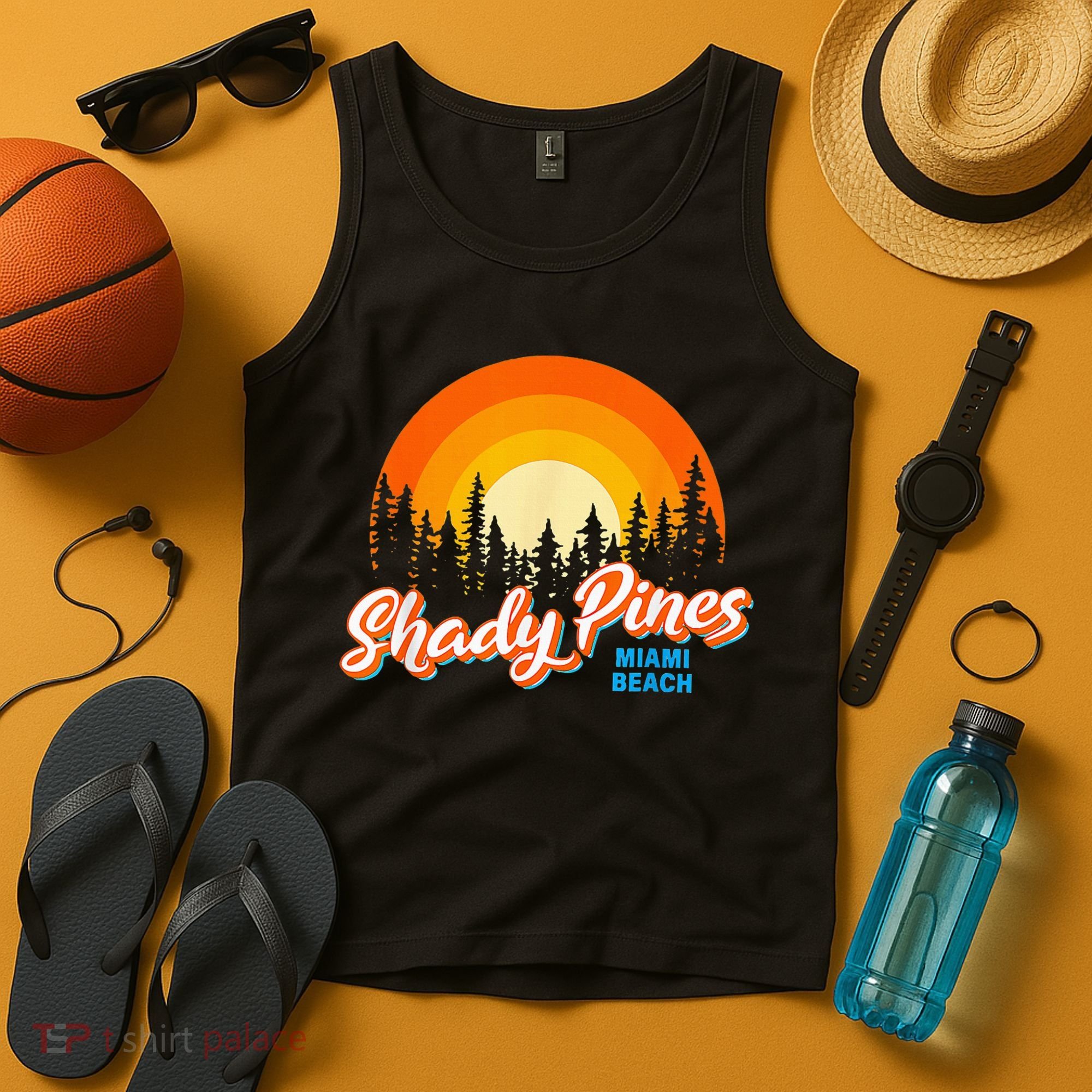 Shady Pines Miami Beach Florida Beach Summer Vacation Tank Top