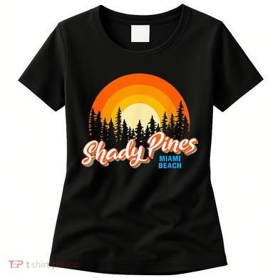 Shady Pines Miami Beach Florida Beach Summer Vacation Women's T-Shirt