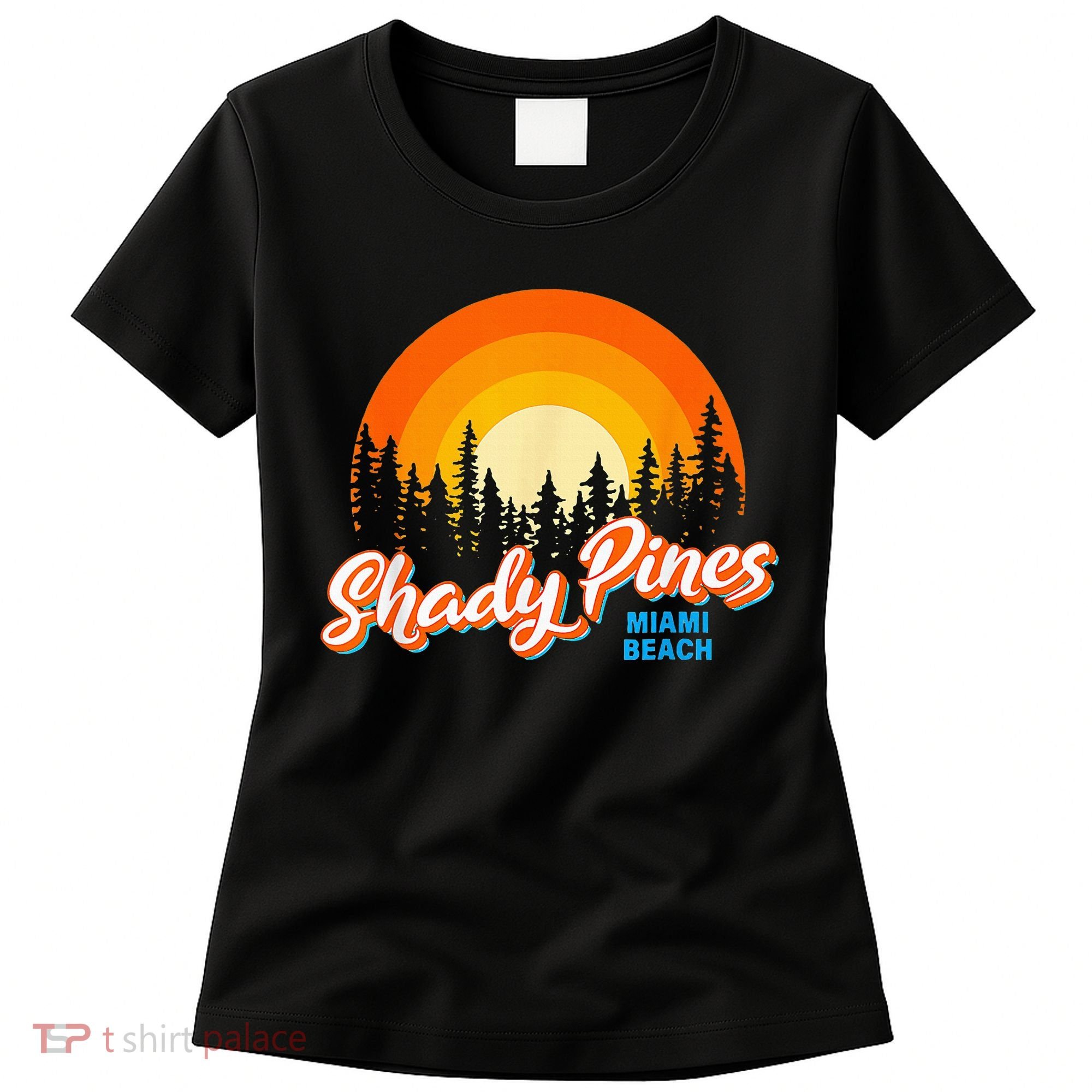 Shady Pines Miami Beach Florida Beach Summer Vacation Women's T-Shirt