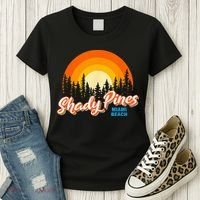 Shady Pines Miami Beach Florida Beach Summer Vacation Women's T-Shirt thumb 3