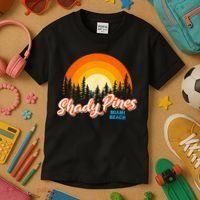 Shady Pines Miami Beach Florida Beach Summer Vacation Kids T-Shirt thumb 3