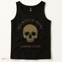 Stoic Philosophy Memento Mori Amor Fati Skull Stoicism Quote Tank Top thumb 2