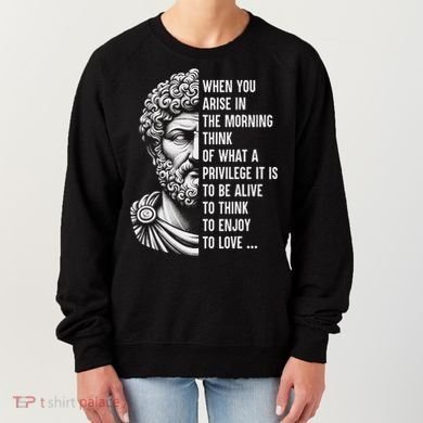 Stoic Philosopher Marcus Aurelius Motivational Quote Women's Sweatshirt