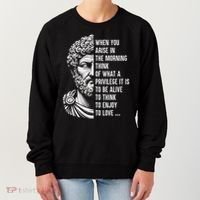 Stoic Philosopher Marcus Aurelius Motivational Quote Women's Sweatshirt thumb 0