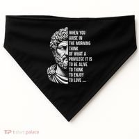 Stoic Philosopher Marcus Aurelius Motivational Quote USA-Made Doggie Bandana thumb 0