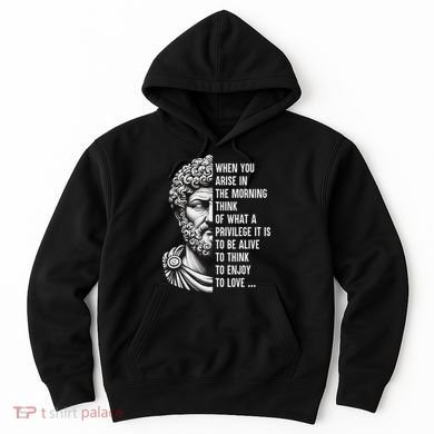 Stoic Philosopher Marcus Aurelius Motivational Quote Hoodie
