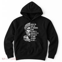 Stoic Philosopher Marcus Aurelius Motivational Quote Hoodie thumb 0