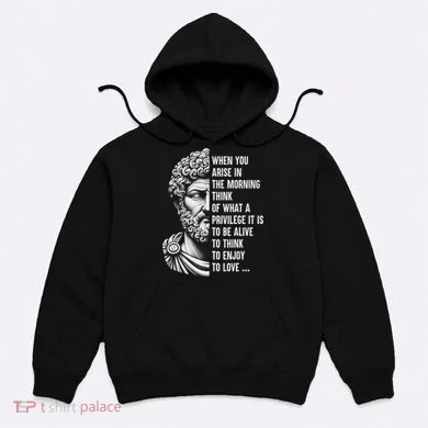Stoic Philosopher Marcus Aurelius Motivational Quote Hoodie