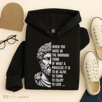 Stoic Philosopher Marcus Aurelius Motivational Quote Hoodie thumb 4