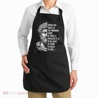 Stoic Philosopher Marcus Aurelius Motivational Quote Apron thumb 2