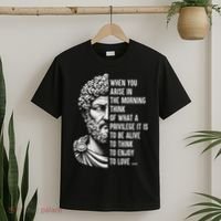 Stoic Philosopher Marcus Aurelius Motivational Quote T-Shirt thumb 2