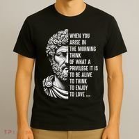 Stoic Philosopher Marcus Aurelius Motivational Quote T-Shirt thumb 3