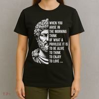 Stoic Philosopher Marcus Aurelius Motivational Quote T-Shirt thumb 4