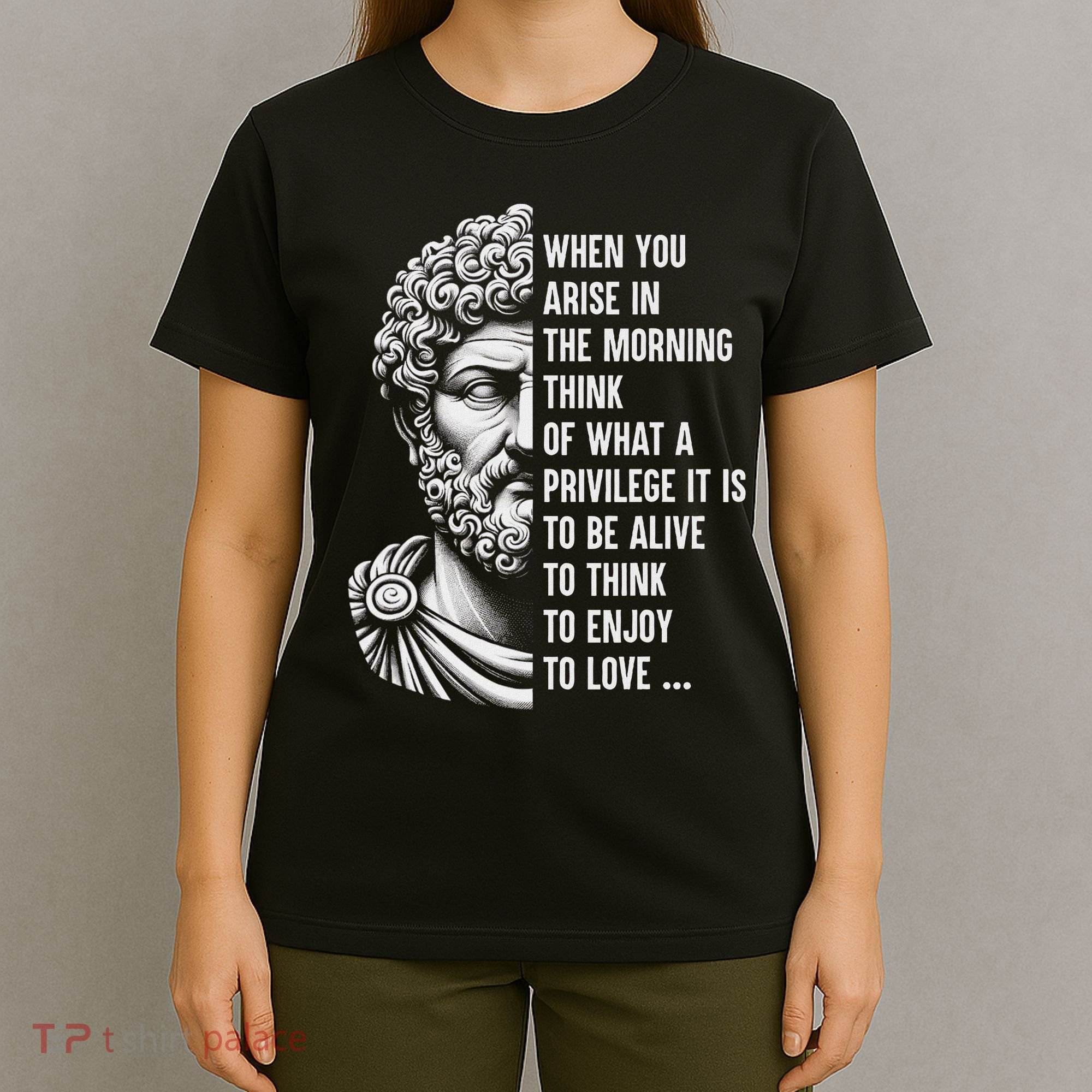 Stoic Philosopher Marcus Aurelius Motivational Quote T-Shirt