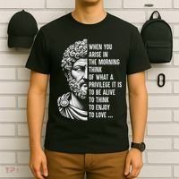 Stoic Philosopher Marcus Aurelius Motivational Quote T-Shirt thumb 6
