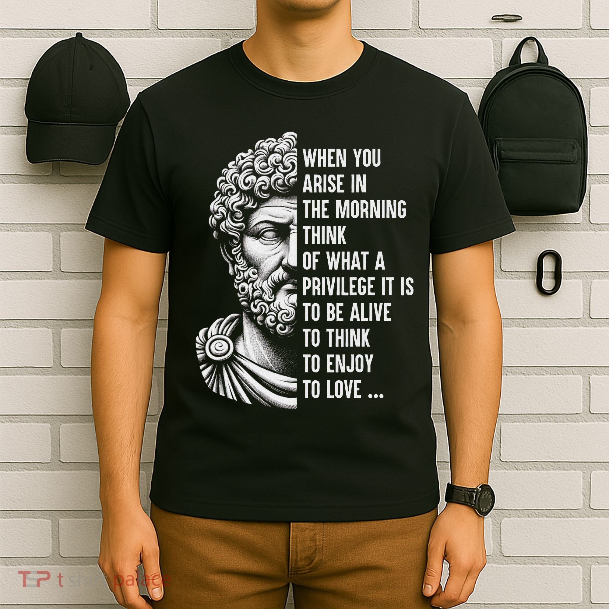 Stoic Philosopher Marcus Aurelius Motivational Quote T-Shirt