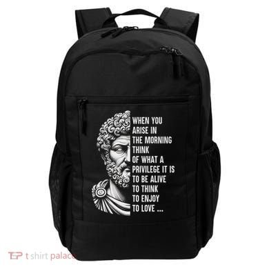 Stoic Philosopher Marcus Aurelius Motivational Quote Backpack