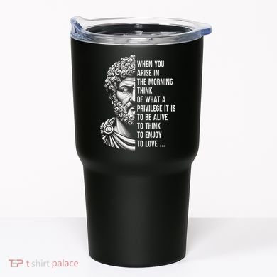 Stoic Philosopher Marcus Aurelius Motivational Quote Tumbler