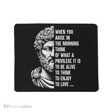 Stoic Philosopher Marcus Aurelius Motivational Quote Mousepad