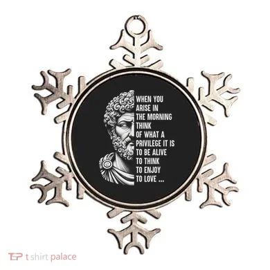 Stoic Philosopher Marcus Aurelius Motivational Quote Ornament