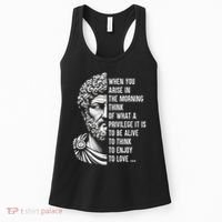 Stoic Philosopher Marcus Aurelius Motivational Quote Women's Tank Top thumb 0
