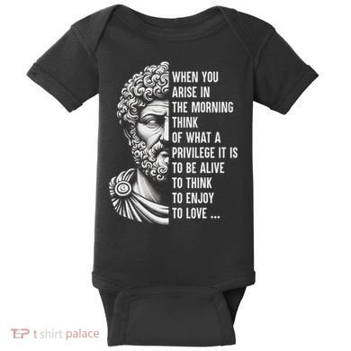 Stoic Philosopher Marcus Aurelius Motivational Quote Baby Bodysuit