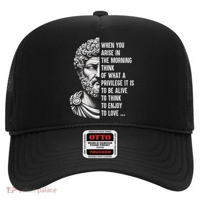 Stoic Philosopher Marcus Aurelius Motivational Quote Hat