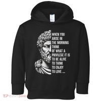 Stoic Philosopher Marcus Aurelius Motivational Quote Toddler Hoodie thumb 0
