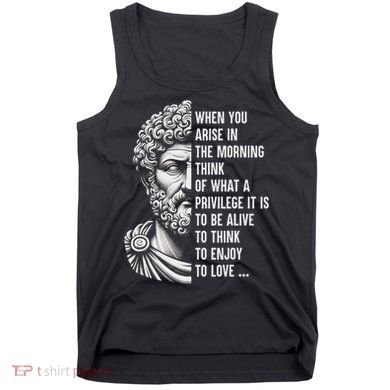 Stoic Philosopher Marcus Aurelius Motivational Quote Tank Top