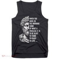 Stoic Philosopher Marcus Aurelius Motivational Quote Tank Top thumb 0