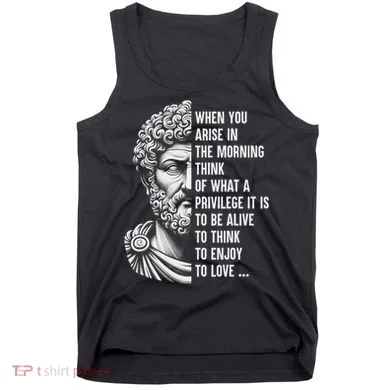 Stoic Philosopher Marcus Aurelius Motivational Quote Tank Top