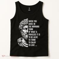 Stoic Philosopher Marcus Aurelius Motivational Quote Tank Top thumb 2