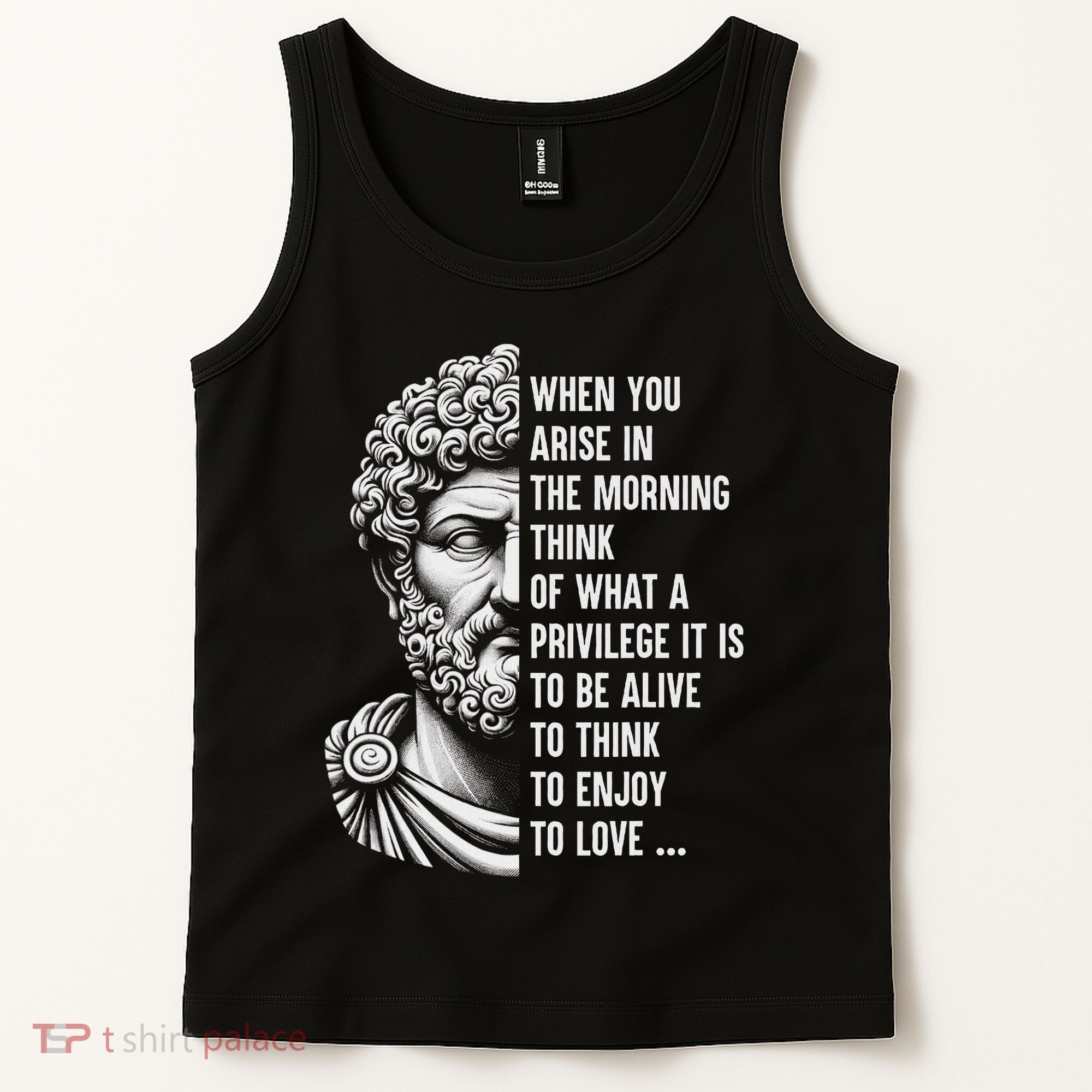 Stoic Philosopher Marcus Aurelius Motivational Quote Tank Top