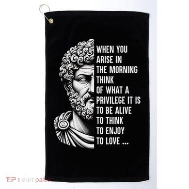 Stoic Philosopher Marcus Aurelius Motivational Quote Golf Towel