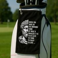 Stoic Philosopher Marcus Aurelius Motivational Quote Golf Towel thumb 2