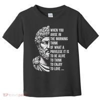 Stoic Philosopher Marcus Aurelius Motivational Quote Toddler T-Shirt thumb 0