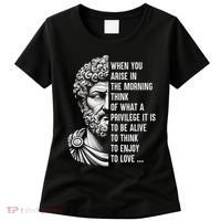 Stoic Philosopher Marcus Aurelius Motivational Quote Women's T-Shirt thumb 0