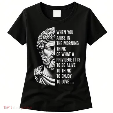 Stoic Philosopher Marcus Aurelius Motivational Quote Women's T-Shirt
