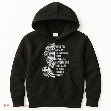 Stoic Philosopher Marcus Aurelius Motivational Quote Kids Hoodie