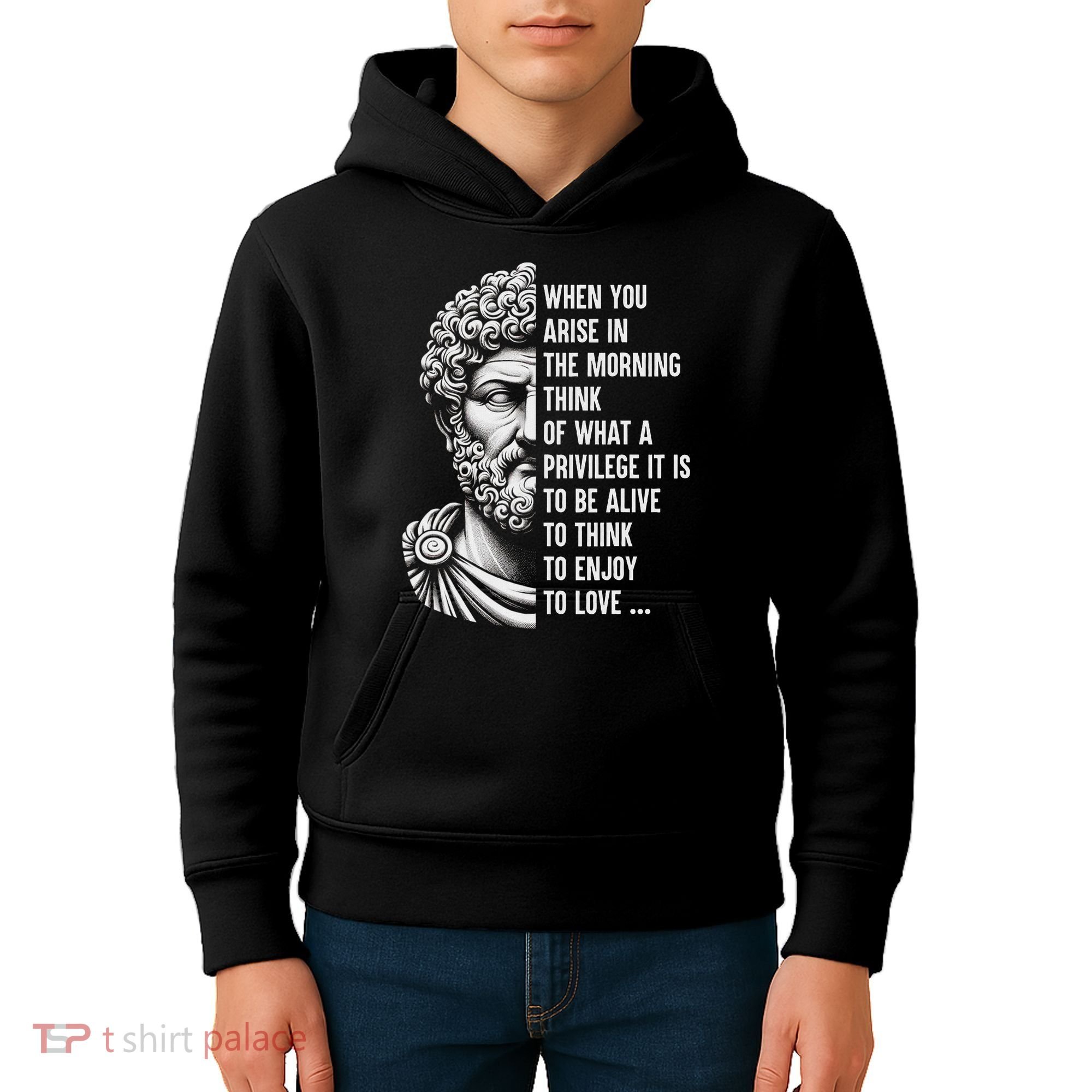 Stoic Philosopher Marcus Aurelius Motivational Quote Kids Hoodie