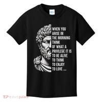 Stoic Philosopher Marcus Aurelius Motivational Quote Kids T-Shirt thumb 0