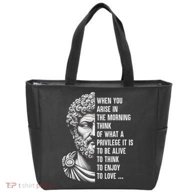 Stoic Philosopher Marcus Aurelius Motivational Quote Tote Bag