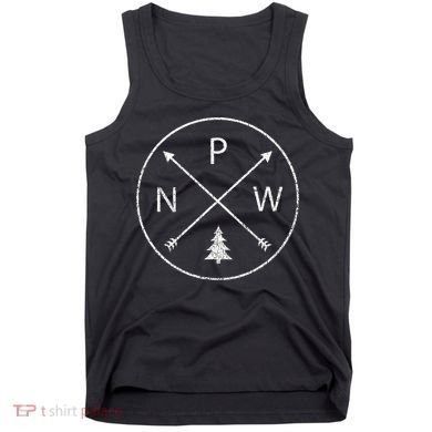 Simple Pacific Northwest Accessory Arrows Pine Tree PNW Tank Top
